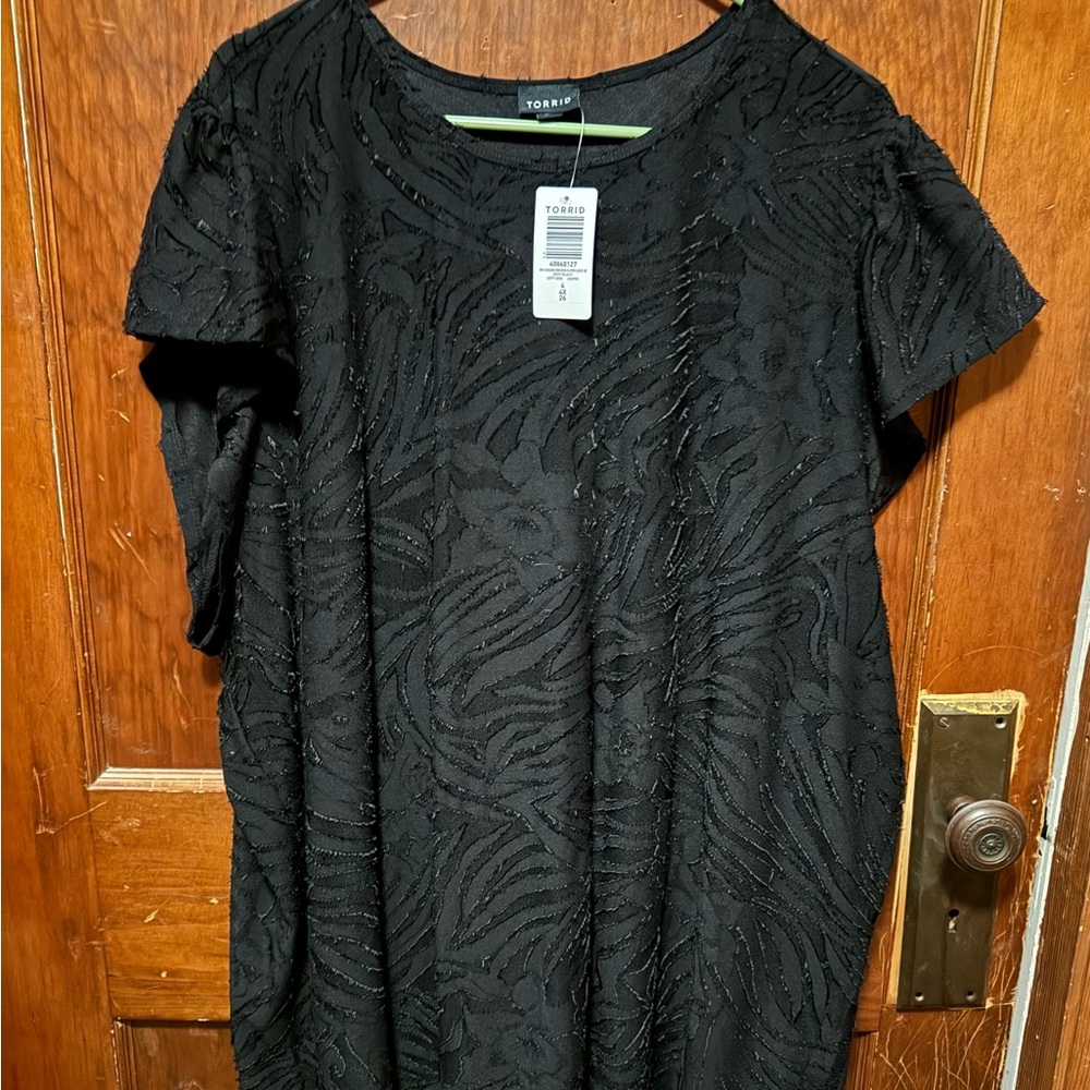 Torrid Black Textured Women's Top